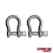 Extreme Max Extreme Max 3006.8321.2 BoatTector Stainless Steel Anchor Shackle - 7/16", 2-Pack 3006.8321.2 - alternate 1